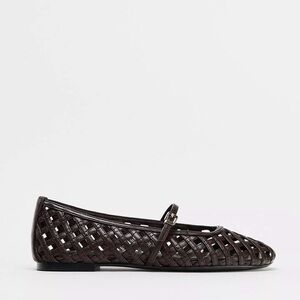 Zara Women's Brown Woven Flats